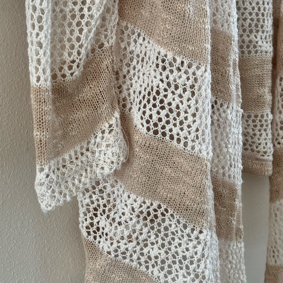 Retro Threads Women's SZ XL Tan Cream 100% Polyester Cardigan - Picture 5 of 13